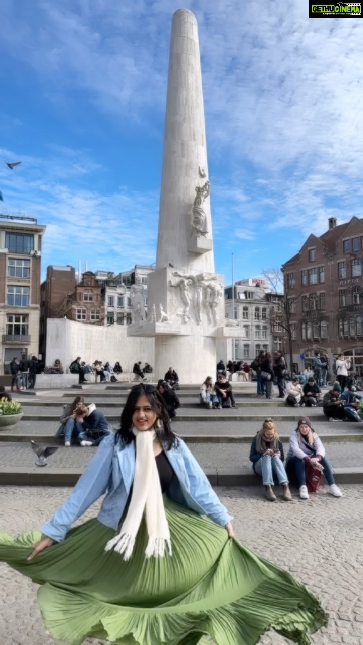 Harika Narayan Instagram - Amsterdam🤩💃🏻🍰🌃✨ you have my heart❤️ . . . Outfit from @tirabynareshraj Styled by @mounagummadi . . #amsterdam #travel #europe #lovetraveling #getaway #travelreels #musicianlife #love