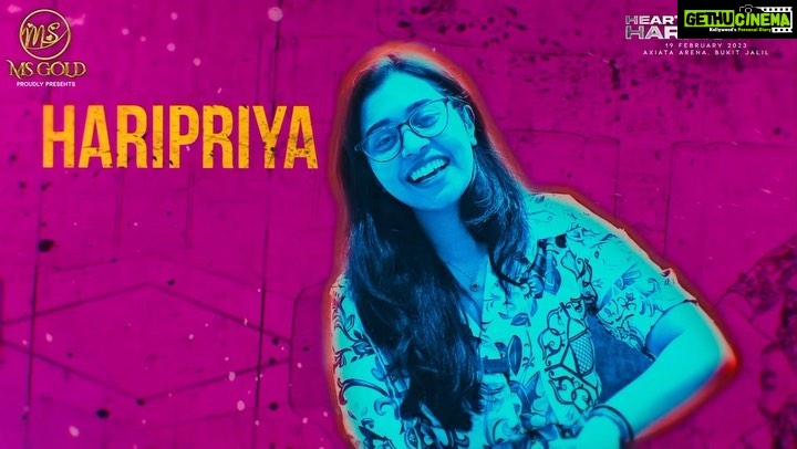 Haripriya Instagram - Singer Haripriya is coming back to enlighten us with her magical voice! Are you ready for Hearts of Harris 4.0 makkale? We are so excited! 💃🏼🕺🏼🥳🤩 Hearts of Harris 3.0 & 4.0 Live in Kuala Lumpur 17 & 18 June 2023 Axiata Arena, Bukit Jalil Brought to you by @msgold.my⚜️ @jharrisjayaraj @datoabdulmalik #HeartsofHarris #HarrisJbyMSC #malikstreams #HarrisJayaraj #liveinconcert #kualalumpur