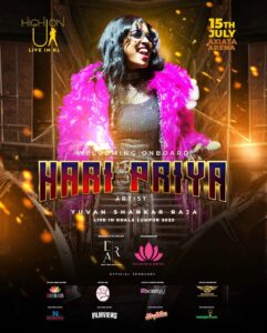 Haripriya Instagram - Welcoming @haripriyasinger to officially join our Artist Line Up for the most anticipated High On U1 concert! Let’s Party with Hari Priya #HighOnU1 @ramesharumugan19 Axiata Arena