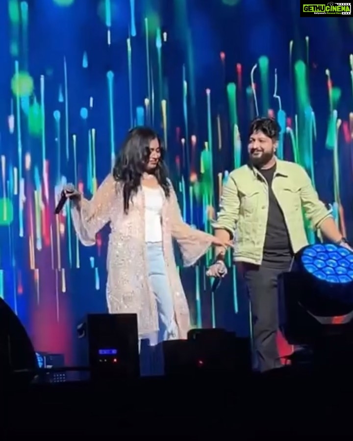 Haripriya Instagram - Thank you malaysia! ✨Had a blast performing along with rockstar @thisisdsp for the first time ever, thank you so much for the opportunity.🤍 Customized jacket by @perry_vincent . . . #haripriya #haripriyasinger #dsp #live #concert #malaysia Stadium Bukit Jalil