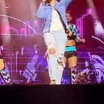 Haripriya Instagram - Had a blast performing my song live with the composer himself for the first time. @thisisdsp ✨💃🏻 Jacket by: @perry_vincent . . . #haripriya #haripriyasinger #dsp #live #performance #malaysia #kualalumpur #exlpore #instareels #trending Kuala Lumpur, Malaysia