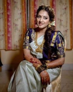 Hariprriya Instagram - 💙💚

Photography - @storiesby.rg 
Decor - @eventia_mysore 
Bridal Styling - @stilerush_by_varshinijanakiram 
Bridal blouse - @itihas_sagar 
Bridal jewellery- @sriganeshjewellers 

#simhapriya #wedding #love #vasishtasimha #hariprriya