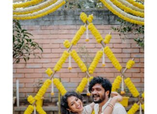 Hariprriya Instagram - ಅರಿಶಿಣ ಶಾಸ್ತ್ರದ ಅಪೂರ್ವ ಕ್ಷಣಗಳು❤️ Haldi decor 😍 - @meragi.celebrations Haldi outfits 🥰 - @itihas_sagar Pics 🤩 - @storiesby.rg #vasishtasimha #hariprriya #simhapriya #wedding #celebration #traditional #indianwedding #love
