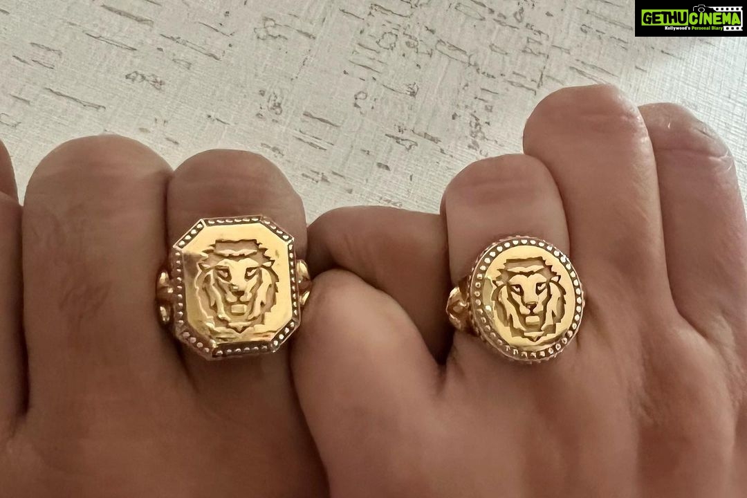 Hariprriya Instagram - A little something more than usual is our thing πβ€οΈ I'm so in love with what's going to be my second name "Simha" π₯° I wanted our engagement rings to reflect it. π A ring that we're going to sport the rest of our lives has got to be special!! ππ We zeroed in on a custom made design with a lion engraved on it. We had graphic designers work on these beautiful rings shaped like an octagon and an oval. I absolutely love how they turned out!! πππ #simhapriya #vasishtasimha #hariprriya πΈπ - @vjflicks