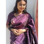 Haritha G Nair Instagram - She is🦋 . . . Saree: @kichusfashion