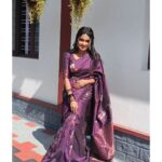 Haritha G Nair Instagram - 🦋🦋🦋 . . . Saree: @kichusfashion
