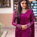 Haritha G Nair Instagram - Let me raise a wine toast🍷 to @colos_the_designing_couture 👗 for saree gown💓 Chokker : @jhanvi__collections 📸: @eventraa_pvt_ltd