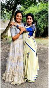Haritha G Nair Instagram - With 🔥❤️ @rebecca.santhosh 👗 : @colos_the_designing_couture 🎥 : @rayjanofficial