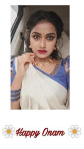 Haritha G Nair Instagram - 🌼Happy Onam🌼
👗 : @colos_the_designing_couture 
MUA: @__uniquebeautysolutions__