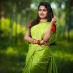Haritha G Nair Instagram - 💚Every saree talks with👗: @tu_kainaat_saree💚 📸: @mr45._