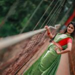 Haritha G Nair Instagram - 💚Every saree talks with👗: @tu_kainaat_saree💚 📸: @mr45._