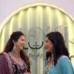 Harshika Poonacha Instagram - Our creative director, Palash Biddappa and glamorous Harshika Poonacha collaborating and weaving magic at the boutique 🪡🥳✨ #closet #boutique #fashion #design #harshikapoonacha #mysuru #mysore #style #business #collaboration #magic #interacting #inaugration #launch #event