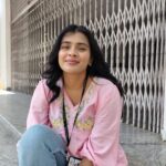 Hebah Patel Instagram – Enthu college kid for a day! #babyfaceftw