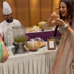 Helly Shah Instagram - Saccha pyaar 🫶🏻 Btw I swear I didn’t spill the pani on my lehenga 🙂😏