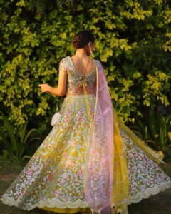 Helly Shah Instagram - Phir le aaya dil 💚 Obsessing over the lehenga ~ @lapink_by_knareshkumar ❤️ Captured by ~ @faizan_photo_graphy
