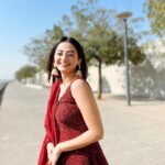 Helly Shah Instagram - That’s how I skip to the good part 🌹❤️ Wearing my fav @lapink_by_knareshkumar ✨
