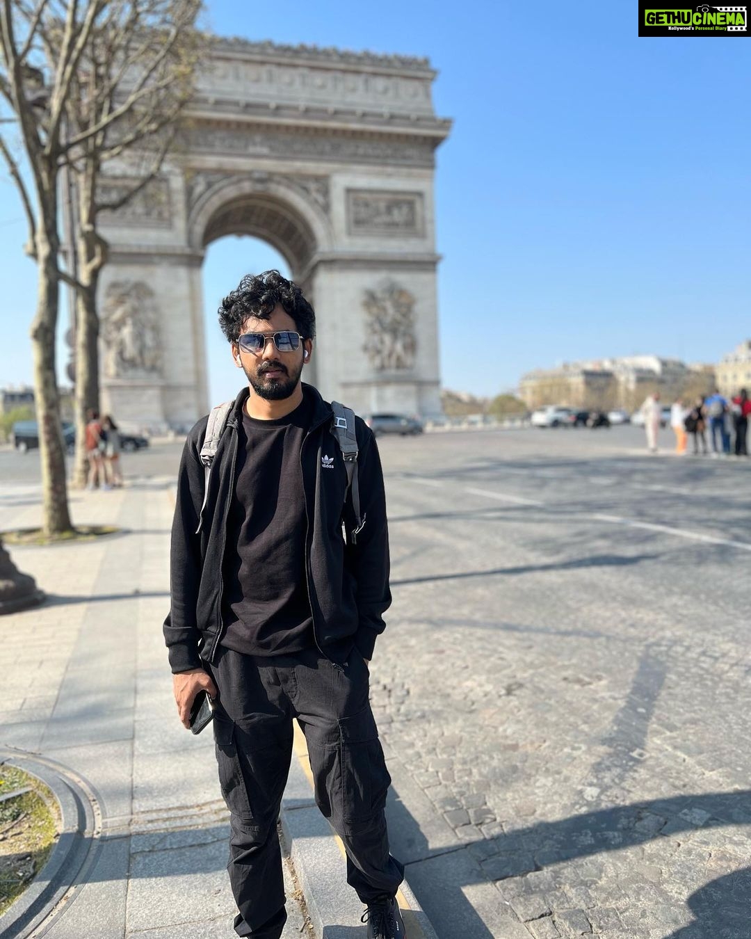 Hiphop Tamizha Instagram - Here comes “Monday” again 🤘🏻 Arco do Triunfo, Champs-Elysees