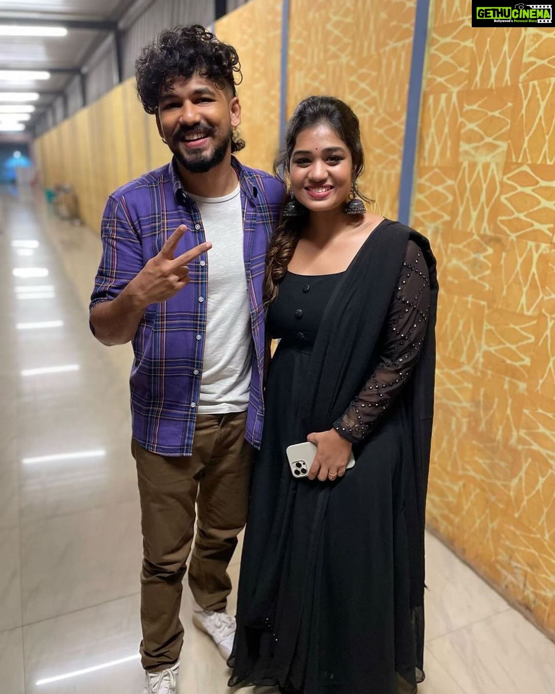 Hiphop Tamizha Instagram - From #vilambaraidaiveli to #kanavugal @srinisha_jayaseelan - always a pleasure to work with 😁❤️