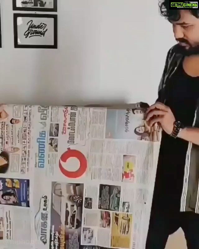 Hiphop Tamizha - 251.1K Likes - This went right on to my studio’s meeting room wall ❤️ Such an impressive gift i got on my Birthday last year 😊 #throwback