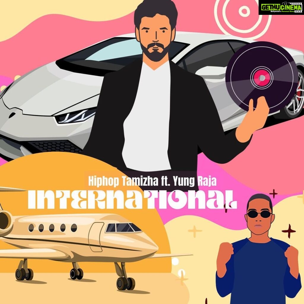 Hiphop Tamizha Instagram - #International dropping on March 15 !!! This one for the hiphop heads out there. Featuring my anbu shtambi @yungraja from Singapore ❤✌🏻Spread the word 🤟🏻