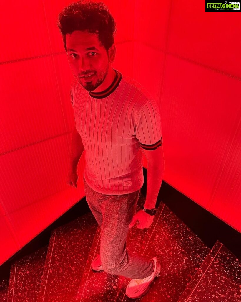 Hiphop Tamizha Instagram - To thrive in “RED” is uplifting ! #studiotime #rerecording