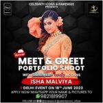 Isha Malviya Instagram – Hey Guys,
l’m Coming To;
@celebrityicons_official With @famewize

(In Delhi On 11th June 2023)

So What You Are Waiting For?
Grab Your Chance To Meet Me ASAP.

Simply Register Yourself:
WhatsApp Your Name, City & Pictures To
→ 9821819907

OR

DM @celebrityicons_official OR @famewize

And Get Selected For Meet & Greet & Amazing Photoshoot
With Me In (New Delhi) And Other Cities As Well.

•Founder: @kundanguptaofficial
@shilparajput_official

#celebrityicons #famewize #ishamalviya #colorstv #udariyaan #delhi #kolkata #ahmedabad #bhopal #lucknow #jaipur #pune #mumbai #event #modeling #acting #meetandgreet #photoshoot #portfolioshoot #celebritiesshoot #tvartist #reelsstar