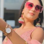 Isha Malviya Instagram - All set to dress up for the festivities, styled with my favourite @danielwellington Petite Melrose watch and classic bracelet💗⏱ . Head to the website to check out #danielwellington Diwali offers upto 15% off and team it up with an additional 15% off using my code ISHAMALVIYA #dwali #ad