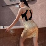 Isha Malviya Instagram - let me distract you!👅🔥 . which one is your favourite...1, 2 or 3?😉 . #ishamalviya#ishafam#goldenhour#explorepost#goldenoutfit#instagood#picoftheday#thursdaypost#fashioninfluencer#january2021#newpost#ishamodel#stylishoutfits#trend#sequindress#keeploving#loveyouall😍