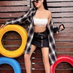 Isha Malviya Instagram - you gotta be a beast, that's the only way they'll respect you!🔥 . ➡️EDITS BY @lalitcreationz 😍 ➡️OUTFIT FROM @hello_kitty_clothing_store 😍 ➡️SHADES FROM @swastik_collection_hoshangabad 😍 . #fashionmodel#ishamalviya#fashion#funkybackground#blackandwhite#outfit#casuals#sundayvibes#happysunday#stylishdress#ishafam#cool#swag#influencer#model#dancer#loveyouall❤️