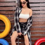 Isha Malviya Instagram - you gotta be a beast, that's the only way they'll respect you!🔥 . ➡️EDITS BY @lalitcreationz 😍 ➡️OUTFIT FROM @hello_kitty_clothing_store 😍 ➡️SHADES FROM @swastik_collection_hoshangabad 😍 . #fashionmodel#ishamalviya#fashion#funkybackground#blackandwhite#outfit#casuals#sundayvibes#happysunday#stylishdress#ishafam#cool#swag#influencer#model#dancer#loveyouall❤️