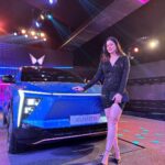 Isha Rikhi Instagram - What an incredible show it was! Thank you @mahindra_auto for the invite. Extremely excited to be a part of the electric revolution. 🖤 #MahindraEVFashionFestival #Mahindra #BE #xuv #bornelectricvision