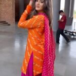 Isha Rikhi Instagram - Coming soon 🥰 #choridapistol #parmishverma #laddichahal #isharikhi Coustum @designer.nitasha HMU💄 @makeuport