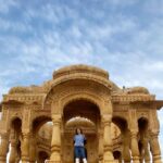 Isha Rikhi Instagram - Traveling leaves you speechless, then turns you into a storyteller. It’s a big and beautiful world. Most of us live and die in the same corner where we were born and never get to see any of it. I don’t want to be most of us. Thus, I live while I’m alive. ❤️🧚🏻‍♀️🥰 #explore #dream #discover Last post of 2021 😜 Bada Bagh, Jaisalmer