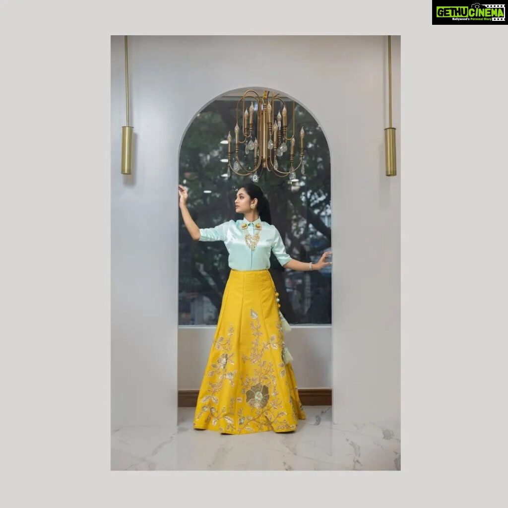 Ivana Instagram - An exquisite fit for the fashion-forward bride! @savinidii_official 💙💛 Kickstart the wedding festivities and charm your guests with our scintillating pastel satin shirt and silk lehenga set! This captivating combo carries hand-embroidered floral detailing and works as the ideal choice for your pre-wedding Mehndi party! Outfit & Styling @savinidii_official @eega_praveen Inframe @i__ivana_ Shot by @crackjackphotography @jenovin Makeup @b3bridalstudio Jewellery @mspinkpantherjewel Hairdo @hair_by_aiswaryaraj Location @savinidii_official For enquiries, kindly contact us: 9585455055, 9786455055; or email us at savinidii2020@gmail.com • . . . #satinshirt #handembroidery #savinidiibride #satin #pastelshirt #bridalwear #lehenga #savinidii #bride #fashion #wedding #bridallehengas #bridal #southindianweddings #bridetobe #onlineshopping #bridallehenga #ethnicwear #designer #weddinginspiration #designerwear #bridalfashion #bridaldress #lehengacholi #fashiondesigner #intricatedesign #lehengas #chennaidesigner #southindianbride