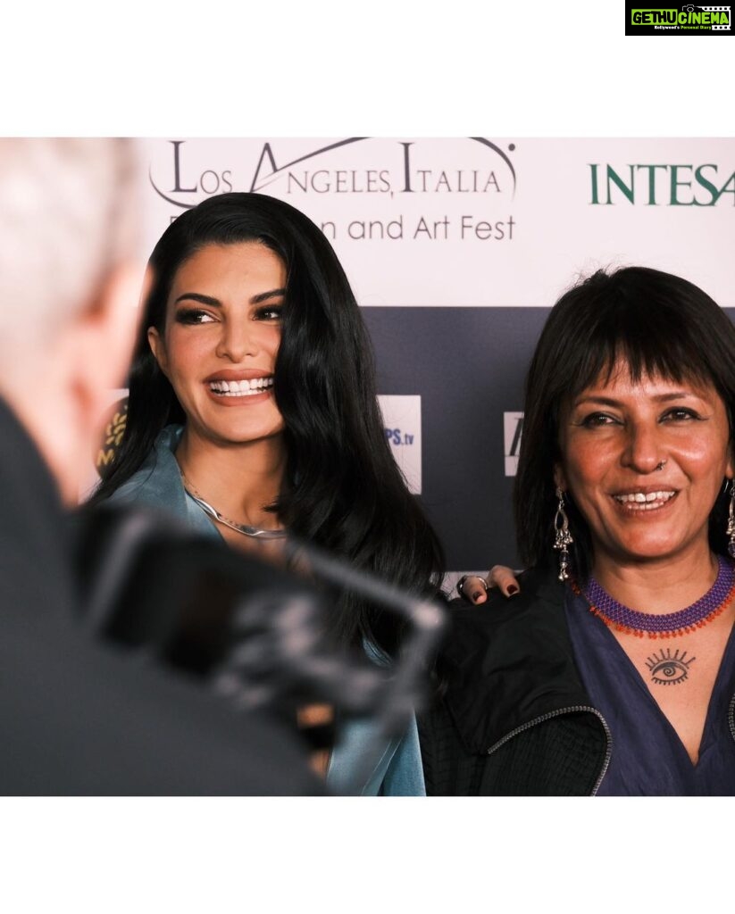 Jacqueline Fernandez Instagram - Celebrated Women’s Day in the best way possible!! So proud and happy that a film made by women to empower other women got us an Oscar nomination for best original song!! Last night was so special at the screening of ‘Tell it like a woman’ by the Los Angeles Italian Film Fashion Art fest and to be on the panel with such amazing women discussing their stories!! Thank you @wditogether @andreaiervolinoproducer @leenaclicks @aseematographer @arrahman @dianewarren @sofiacarson ❤️❤️❤️