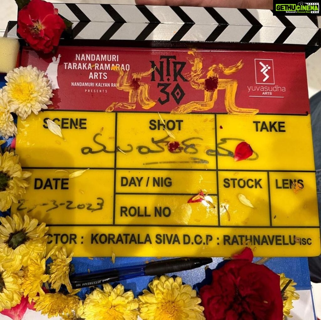 Janhvi Kapoor Instagram - Happy day ❤️☀️🙏🏼 The start of the most special journey #NTR30 🧿