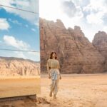 Janhvi Kapoor Instagram - Reflecting AlUla’s rich culture, heritage, and natural beauty, this state-of-the-art structure is covered in 9,740 mirrored panels accentuating AlUla's beauty, making it the largest mirrored building in the world. @experiencealula #AlUlaMoments #ExperienceAlUla