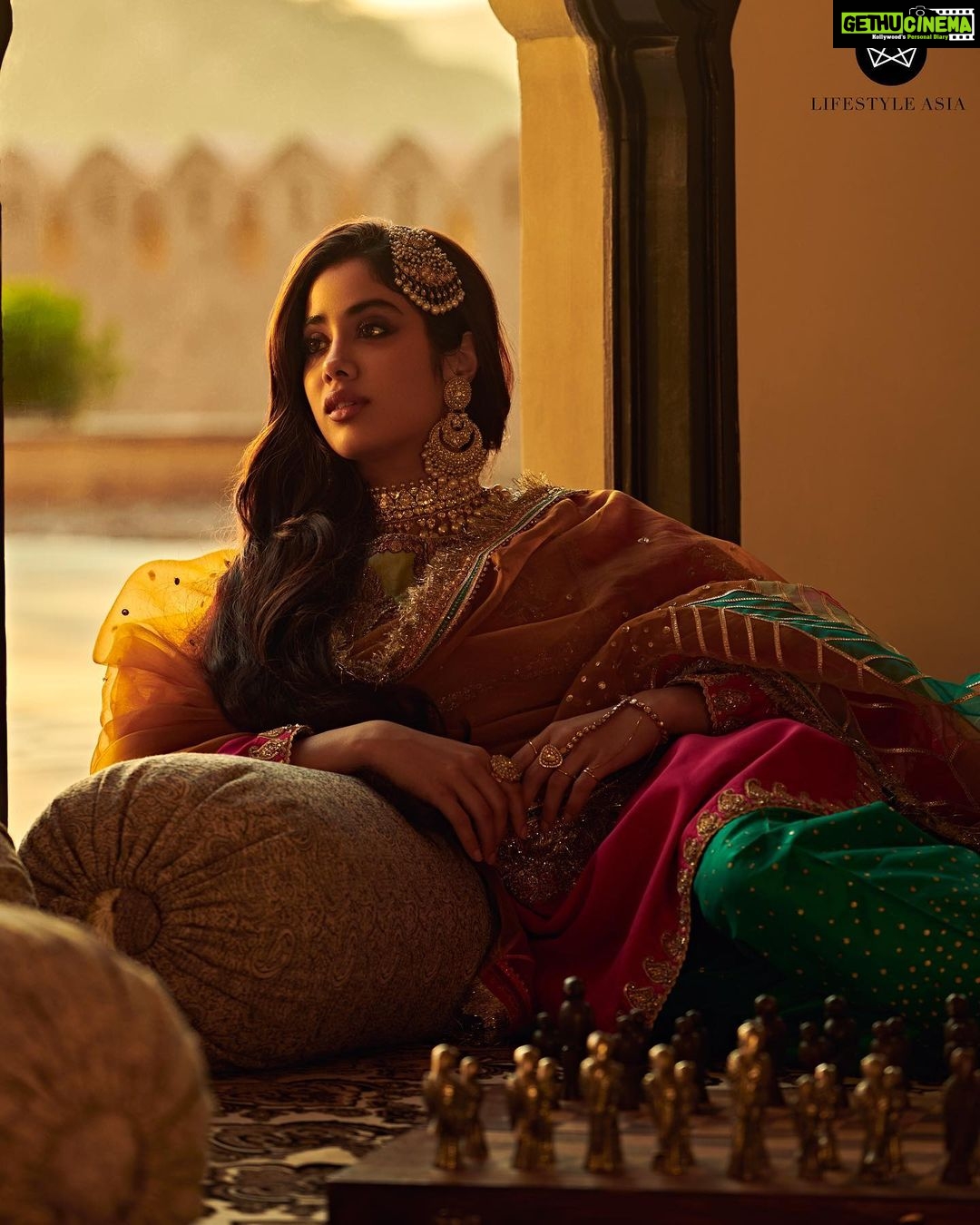 Janhvi Kapoor Instagram - Truly praying I get to do a period film soon 🥲🙏🏼🤞🏻till then old world photoshoots will have to do. Thank you @lifestyleasiaindia for letting me live out my vintage royal dreams for a day! Editor-in-chief: Rahul Gangwani (@rahulgangs_) Photographer: The House of Pixels (@thehouseofpixels) Stylist: Meagan Concessio (@spacemuffin27) Hairstylist: Priyanka Borkar (@priyanka.s.borkar) Makeup: Riviera Lynn (@rivieralynn) Shoot Produced by Analita Seth (@analitaseth) Cover design: Lolith TK (@lolithtk) Wearing creations by @mohsin.naveed.ranjha, from Dubai’s premium @mymeraki.ae, jewellery by Tyaani by Karan Johar (@tyaanijewellery), shot exclusively at Fairmont Jaipur (@fairmontjaipurindia). PR Agency: Hype PR (hypenq_pr)