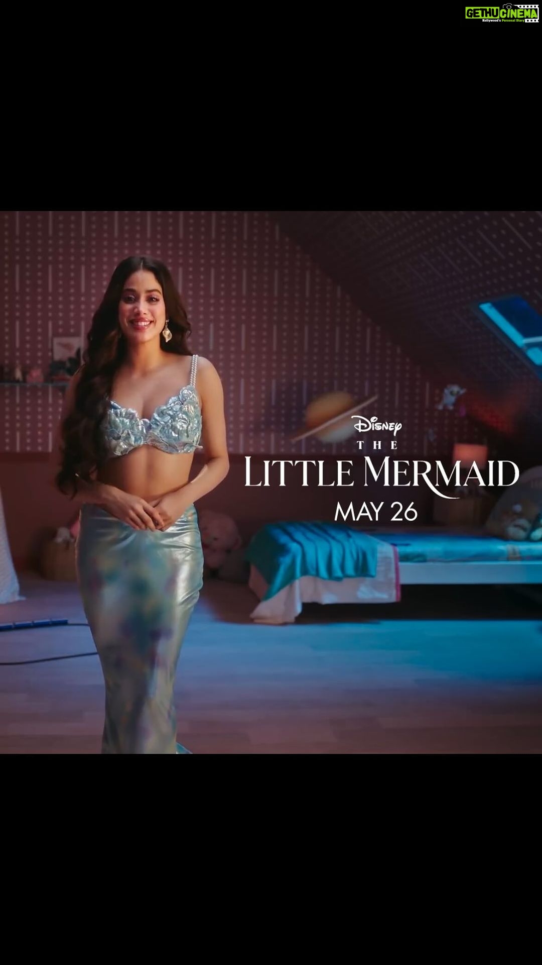 Janhvi Kapoor Instagram - Immerse yourself in the wonders of The Little Mermaid where love knows no bounds and where wishes come true. Watch Princess Ariel in #TheLittleMermaid 🧜♀️ in cinemas on May 26. @i_sayesha @kiara_minime