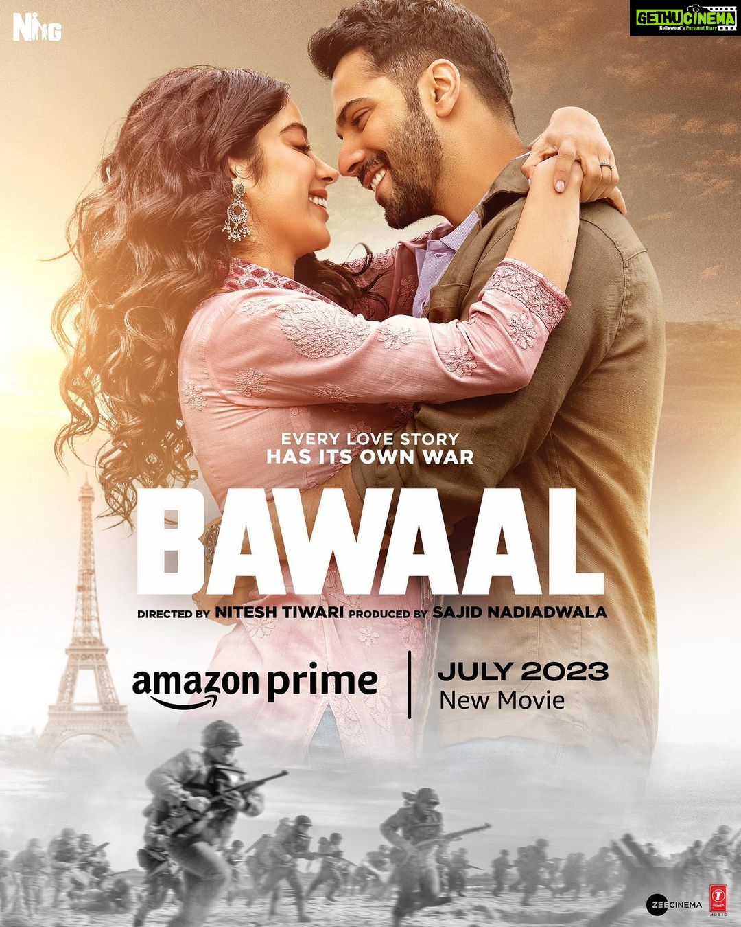 Janhvi Kapoor Instagram - Badlega sabke dilon ka haal, kyunki duniya bhar mein hone wala hain #Bawaal💥 Releasing on @primevideoin in more than 200 countries and territories! #BawaalGoesGlobal Presenting #SajidNadiadwala’s #BawaalOnPrime directed by @niteshtiwari22 coming to you this July on @primevideoin @varundvn @nadiadwalagrandson @earthskynotes @ashwinyiyertiwari @wardakhannadiadwala @pglens @mehrotranikhil @bawlekiduniya