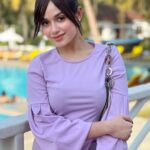 Jannat Zubair Rahmani Instagram - Thanks for the amazing pictures dad 🙄💜 Wearing @herinofficial Styled by @simrankhera5 Goa