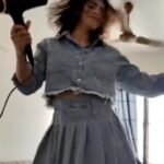 Jaseela Parveen Instagram - Love the denim skirt and the shirt @western_lady_ ♥️