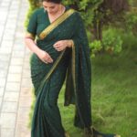 Jewel Mary Instagram - തോഴി Saree and styling by @sabarinathk_ Make up by @brandy_makeup_artist Click by @gananbabu