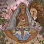 Jewel Mary Instagram – Woman @soulart.klerks ❤️❤️❤️ #divinefeminine 
Mother wort mama a painting by @soulart.klerks 
Mother wort is a medicine herb , the painter has portrayed this mother herb as a divine feminine
