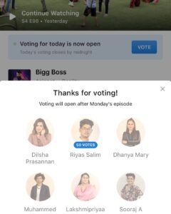 Jewel Mary Instagram - Today is the day ! Vote for Riyas ! The voice of change ! @riyas_salimm @asianet @bigg_boss_malayalam_season_4