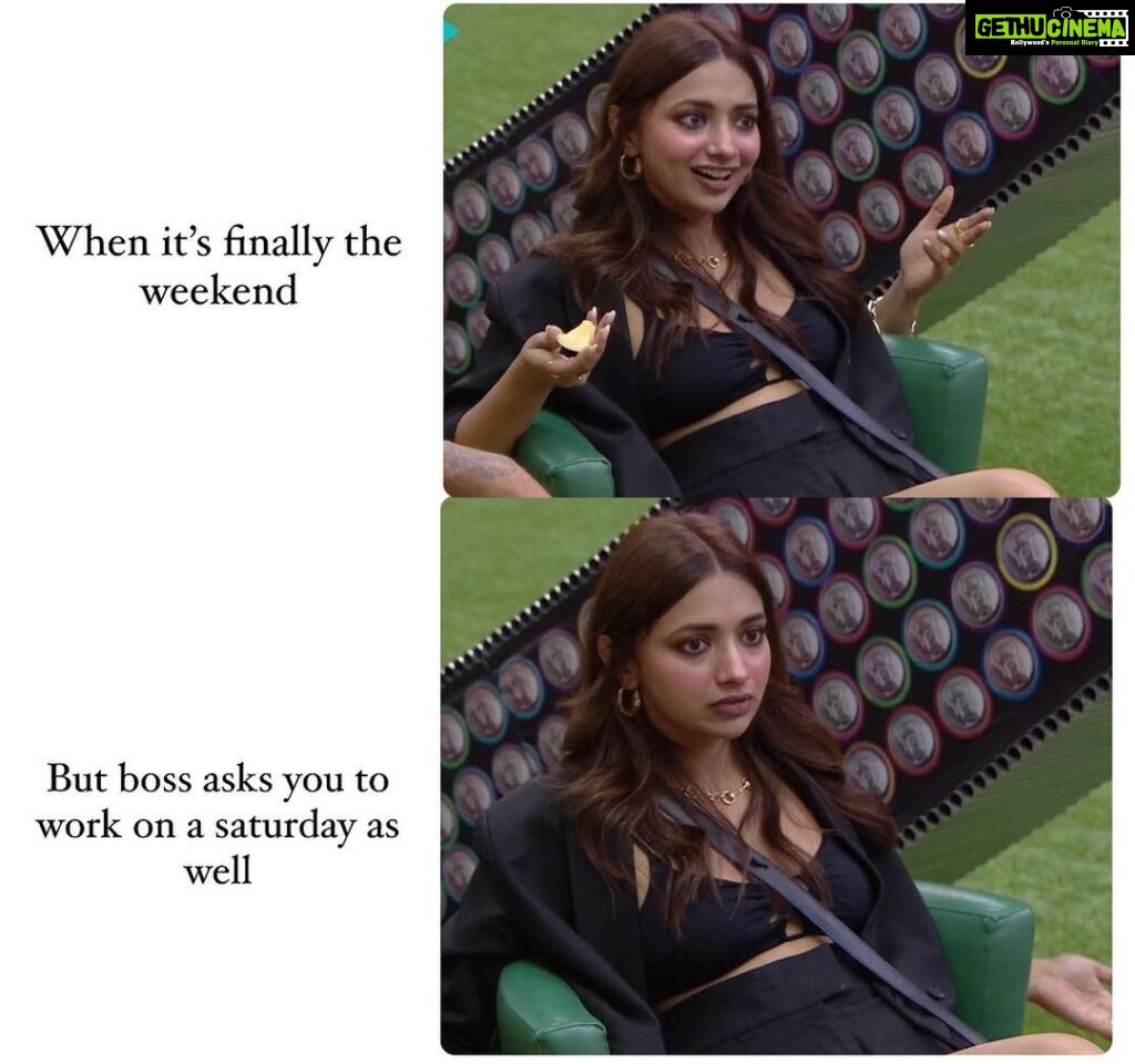Jiya Shankar Instagram - Tell us about your ‘oh no 😟’ moment in the comments 👇 The best comments get pinned📌 Create memes using the template given in the story and the best memes get reposted 🤭,what are you waiting for? #biggboss #biggbossott #jiyashankar #dreamgirl