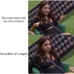 Jiya Shankar Instagram - Tell us about your ‘oh no 😟’ moment in the comments 👇 The best comments get pinned📌 Create memes using the template given in the story and the best memes get reposted 🤭,what are you waiting for? #biggboss #biggbossott #jiyashankar #dreamgirl