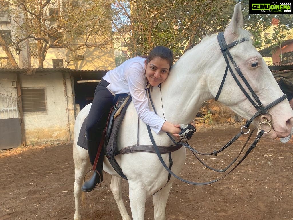 Kajal Aggarwal Instagram - #earlymorninghugs 🐎 #cuddles