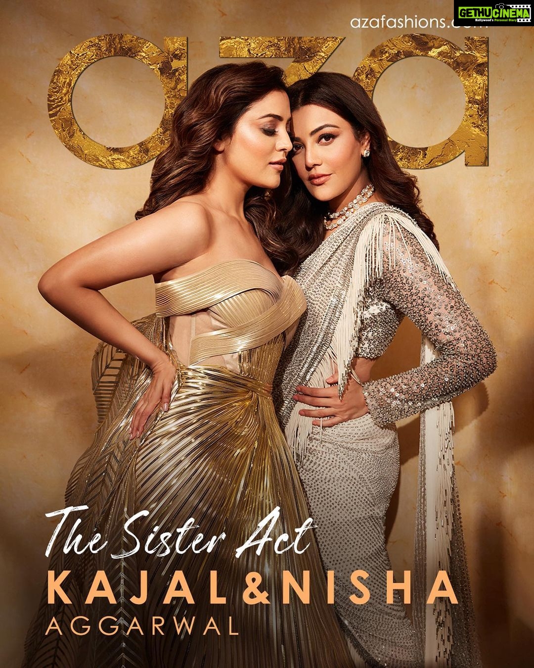 Kajal Aggarwal Instagram - Such a fun shoot with my fabulous sister @nishaaggarwal 😍😍 @azafashions @devanginishar @aparnabadlani ❤️