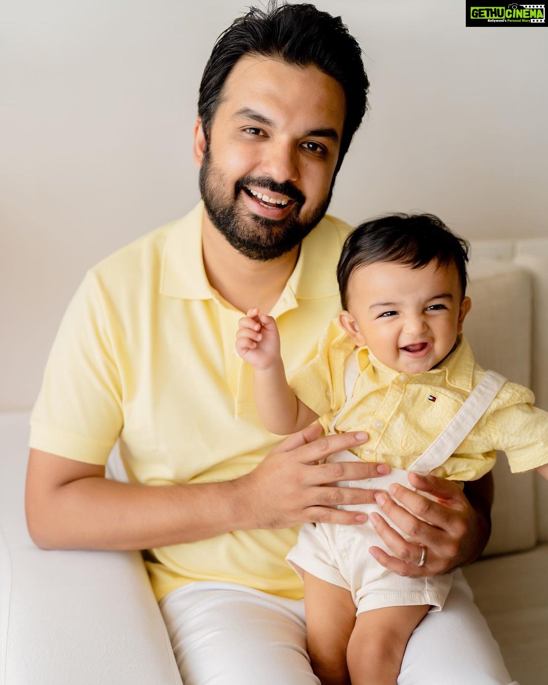 Kajal Aggarwal Instagram - Happy Father’s Day, Neil’s favourite person! (And mine as well!) The best gift @neil_kitchlu could ever give you is saying “paapaa” on a loop 😂 kitchlug ❤️